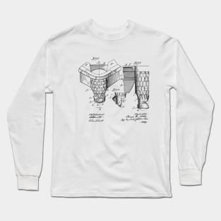 Dischargeable Pocket for Billiard Table Vintage Patent Drawing Long Sleeve T-Shirt